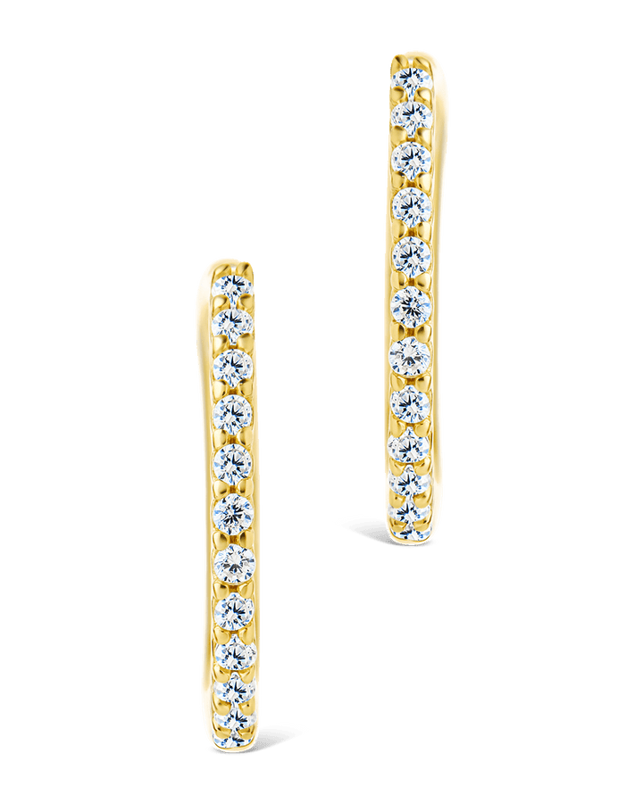 Pave CZ Micro Hoops