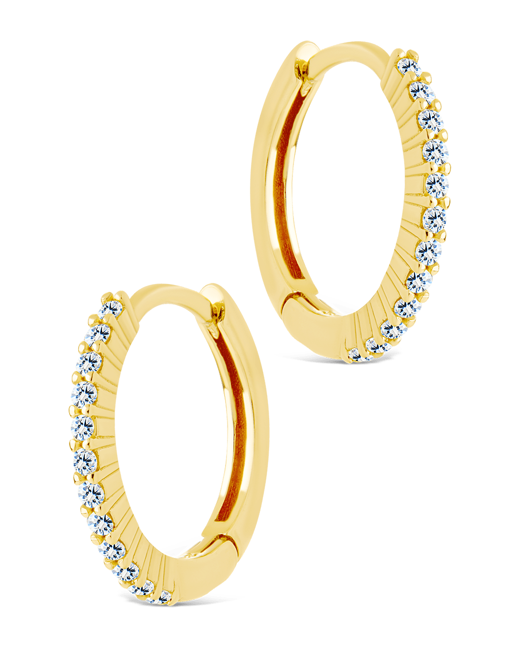 Pave CZ Micro Hoops