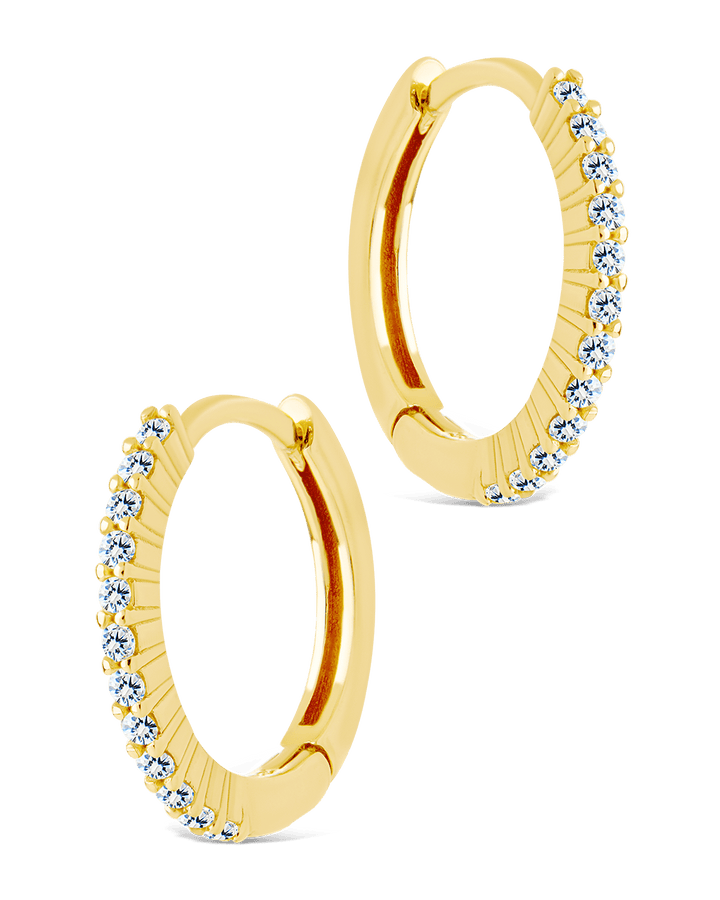 Pave CZ Micro Hoops