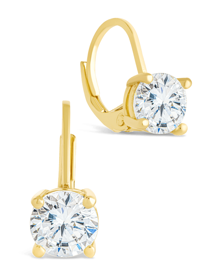Round Cut French Clip Earrings