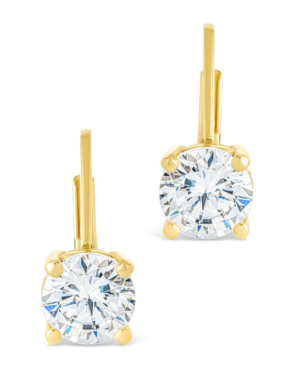 Round Cut French Clip Earrings