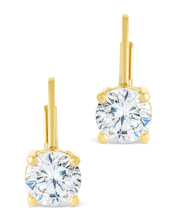 Round Cut French Clip Earrings