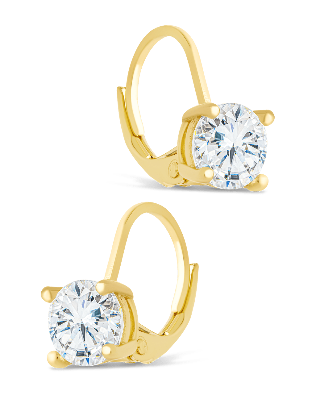 Round Cut French Clip Earrings