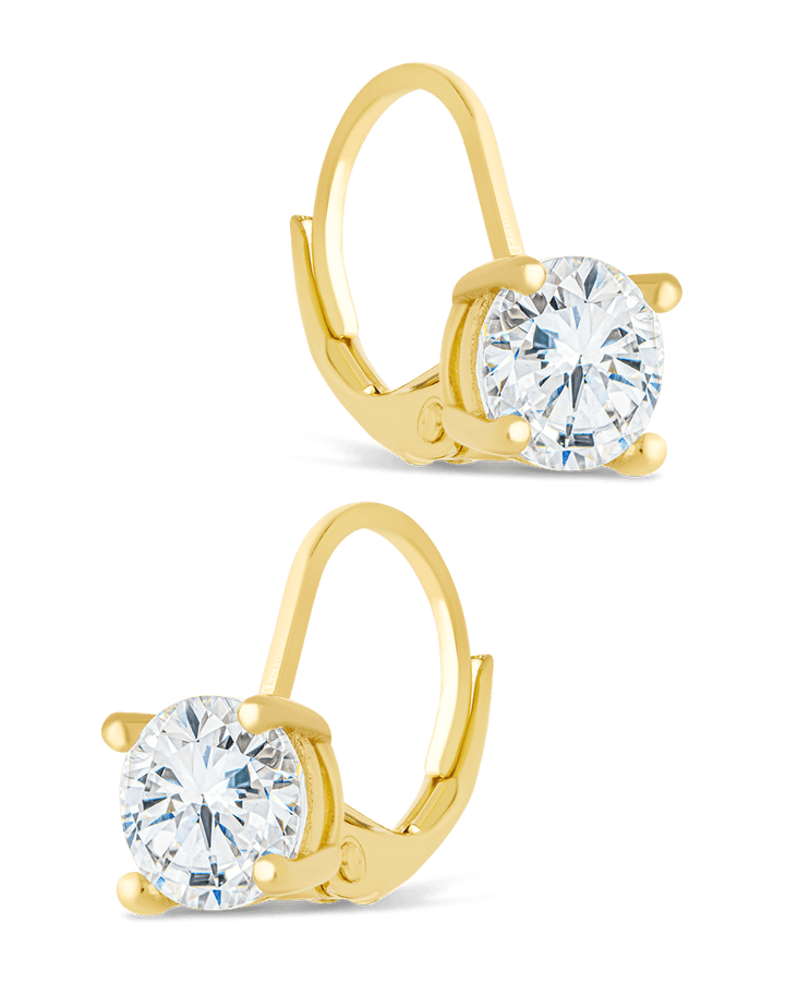 Round Cut French Clip Earrings