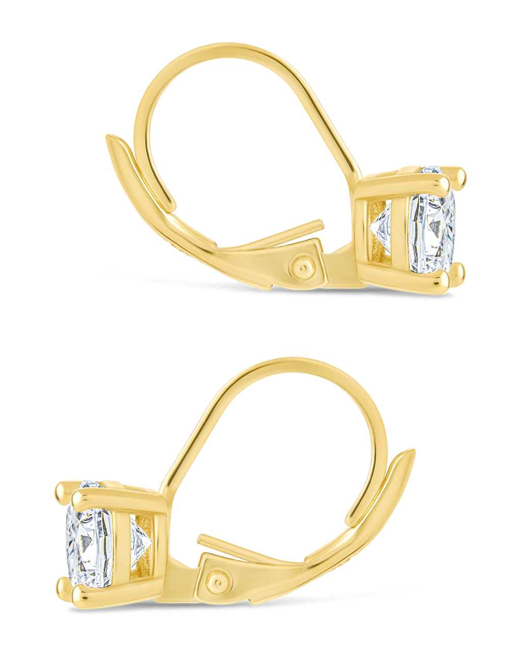 Round Cut French Clip Earrings