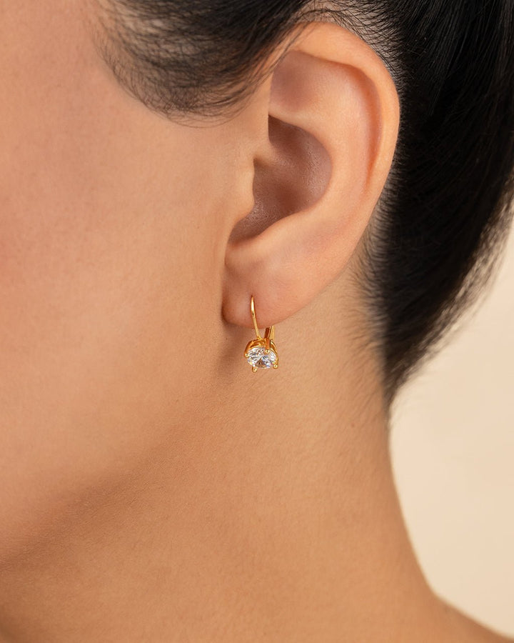 Round Cut French Clip Earrings
