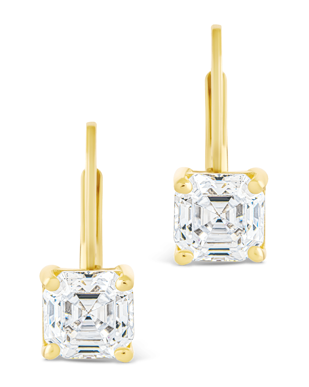 Princess Cut French Clip Earrings