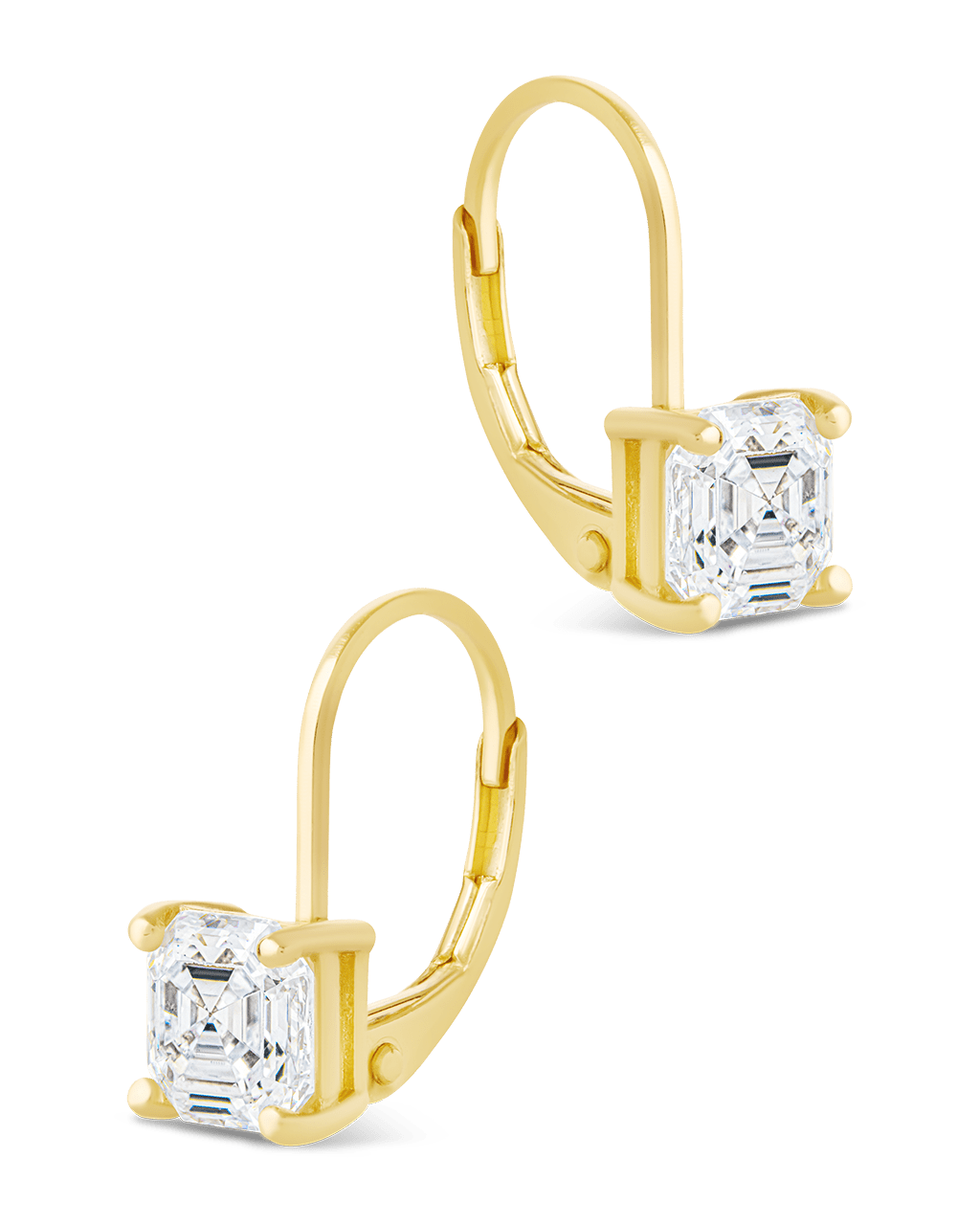 Princess Cut French Clip Earrings