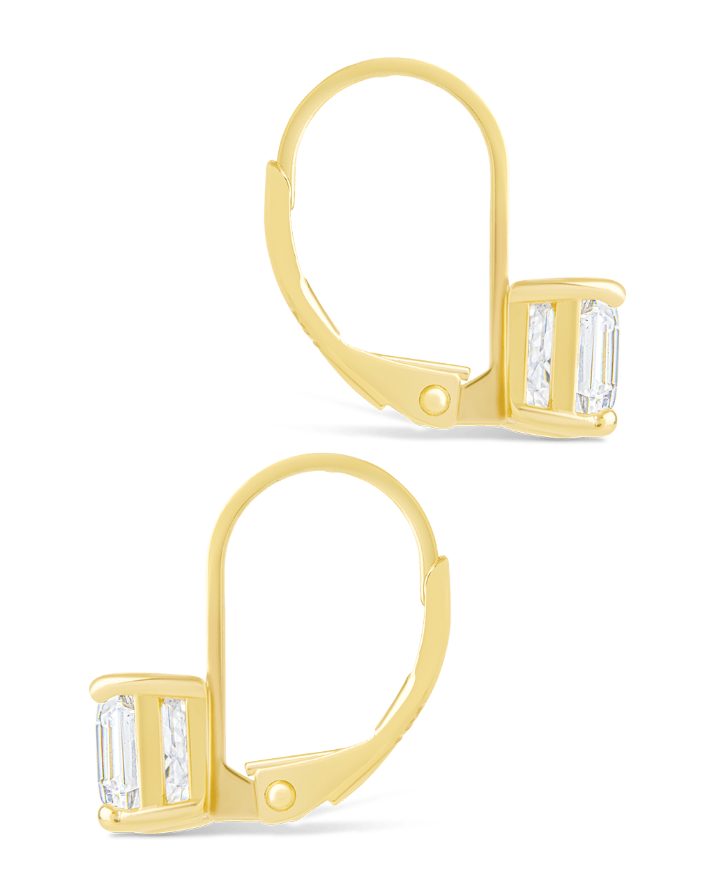 Princess Cut French Clip Earrings
