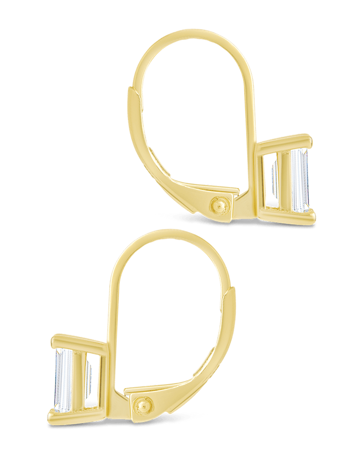 Emerald Cut French Clip Earrings