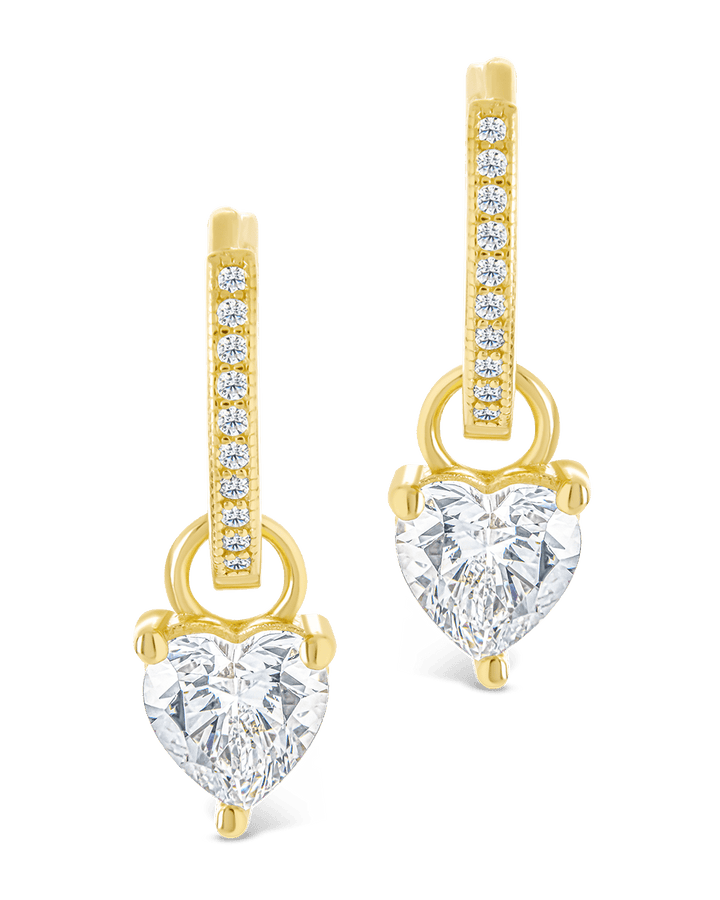 Eugenia Heart Cut CZ Dangle Micro Hoops