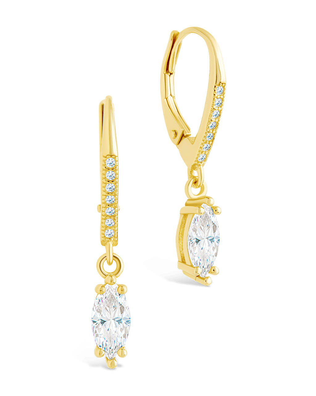 Allegra Marquise Cut CZ French Clip Earrings