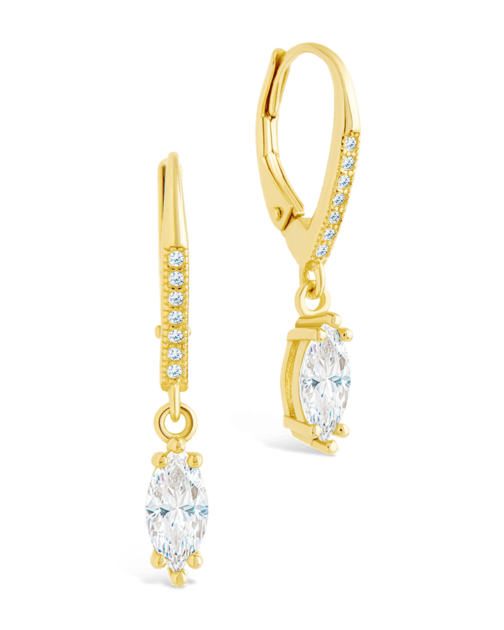 Allegra Marquise Cut CZ French Clip Earrings