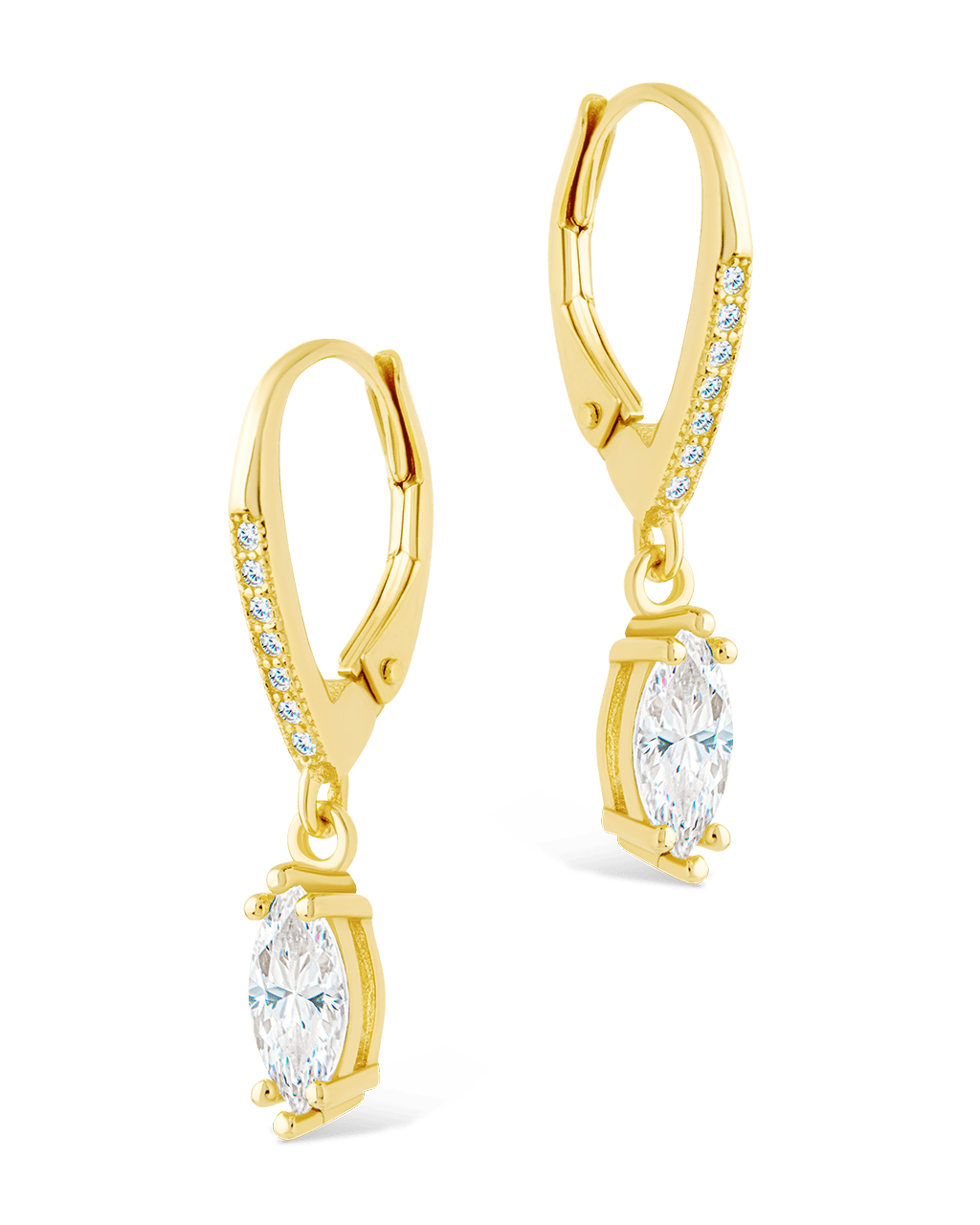 Allegra Marquise Cut CZ French Clip Earrings