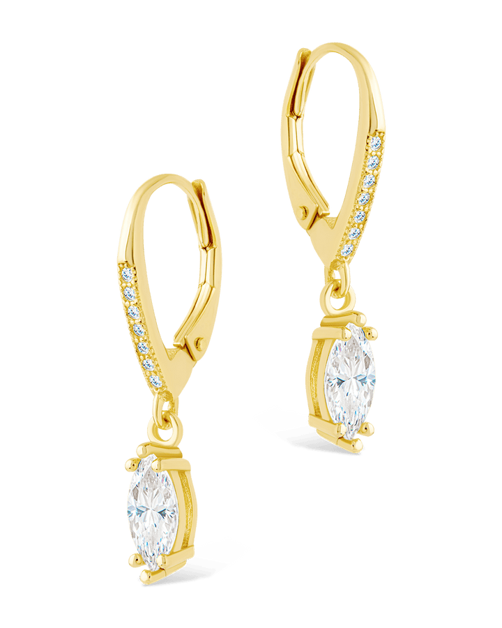 Allegra Marquise Cut CZ French Clip Earrings