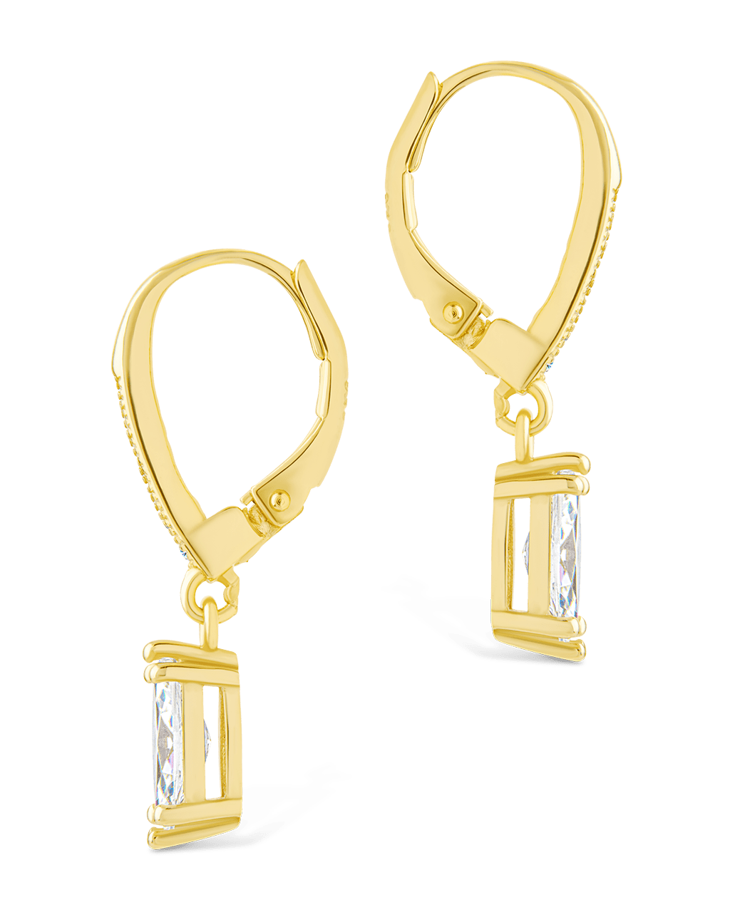 Allegra Marquise Cut CZ French Clip Earrings