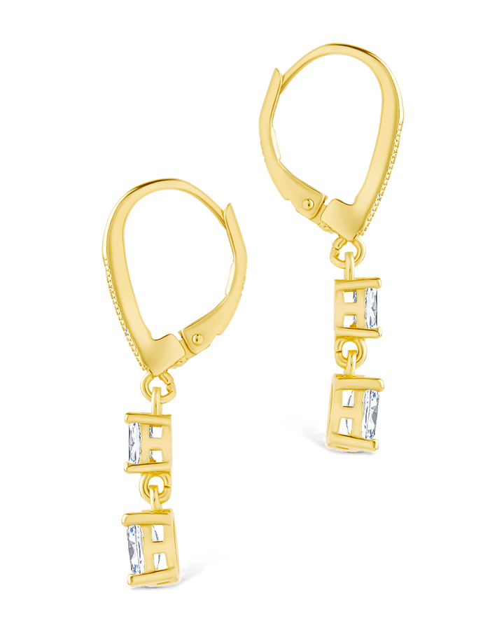Liesel Oval Cut CZ French Clip Earrings