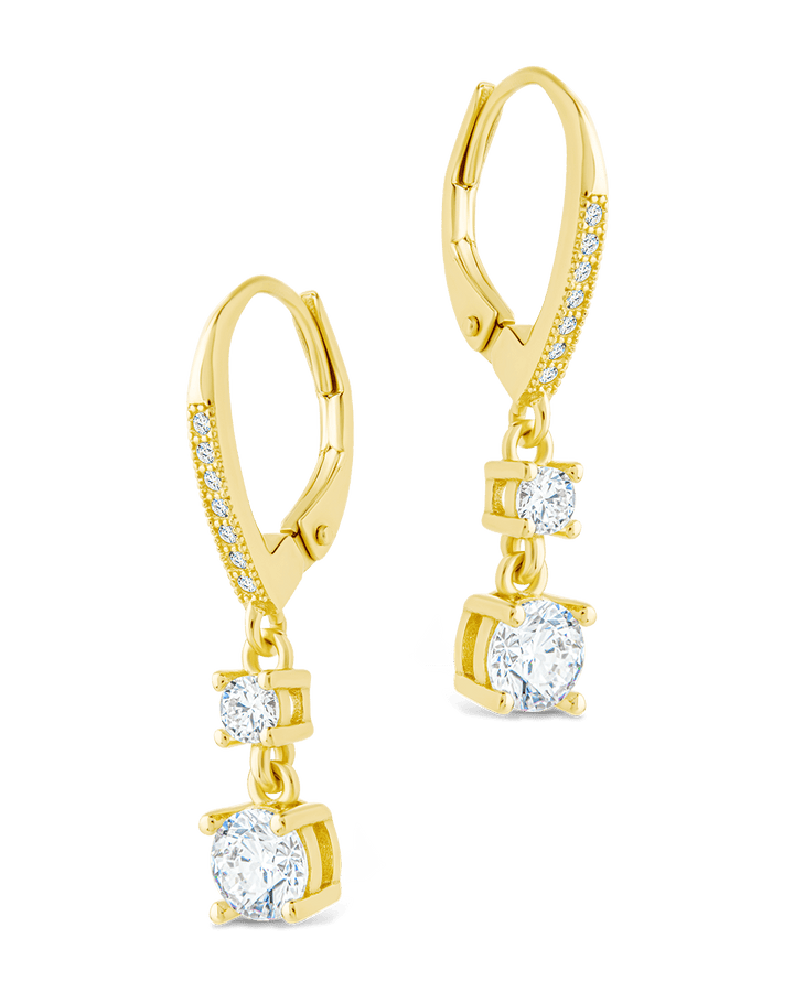 Sterling Silver Magdalena Brilliant Cut CZ French Clip Earrings