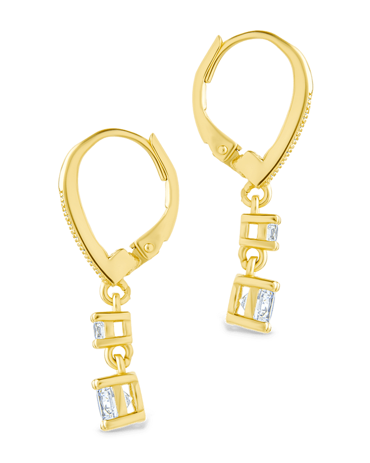 Sterling Silver Magdalena Brilliant Cut CZ French Clip Earrings
