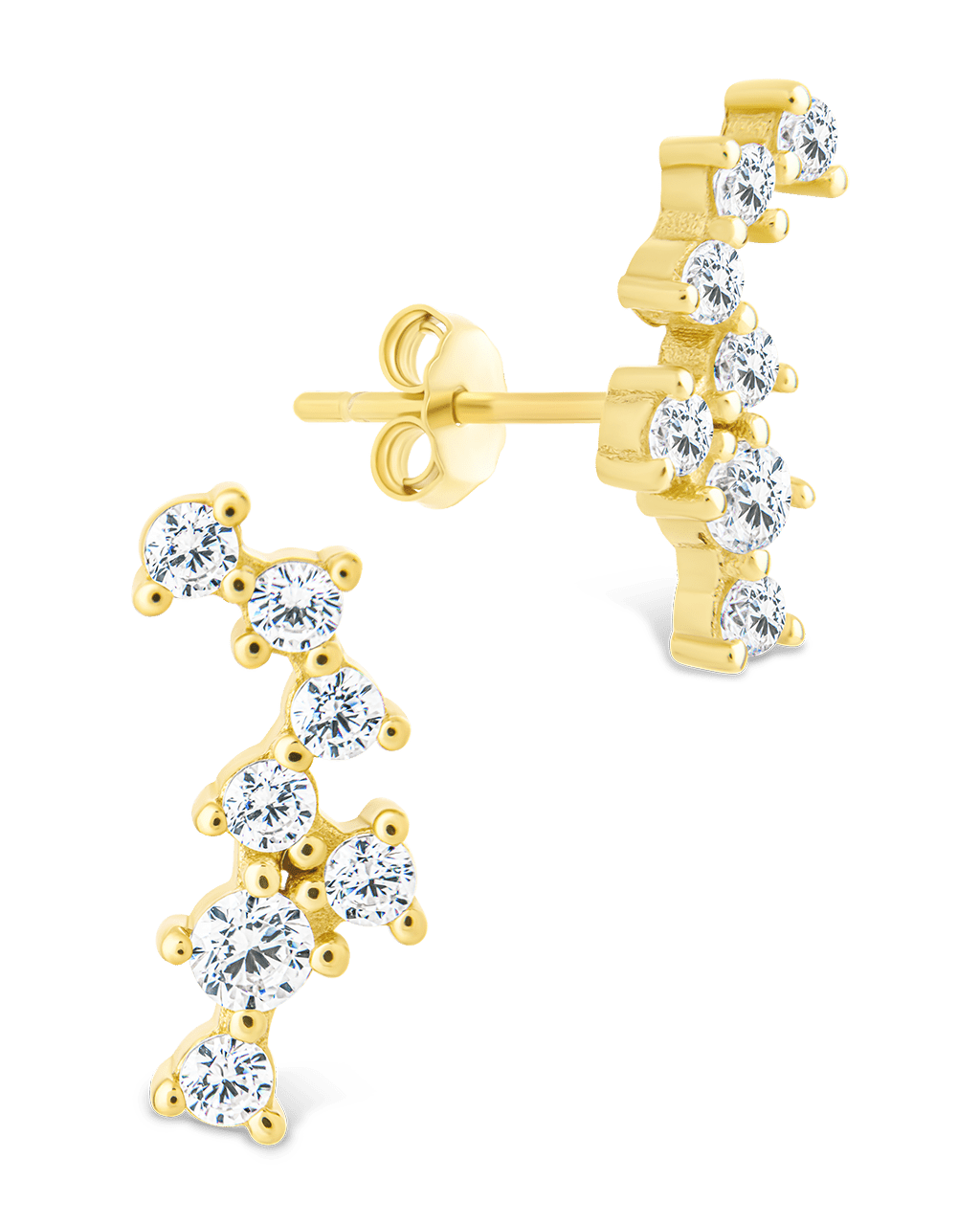 Round Cut Cluster CZ Crawlers