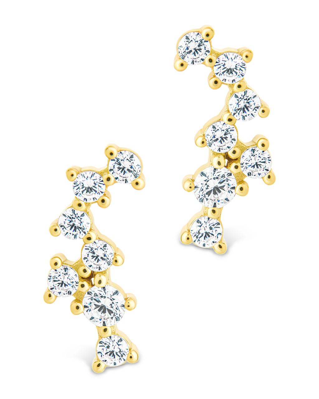 Round Cut Cluster CZ Crawlers