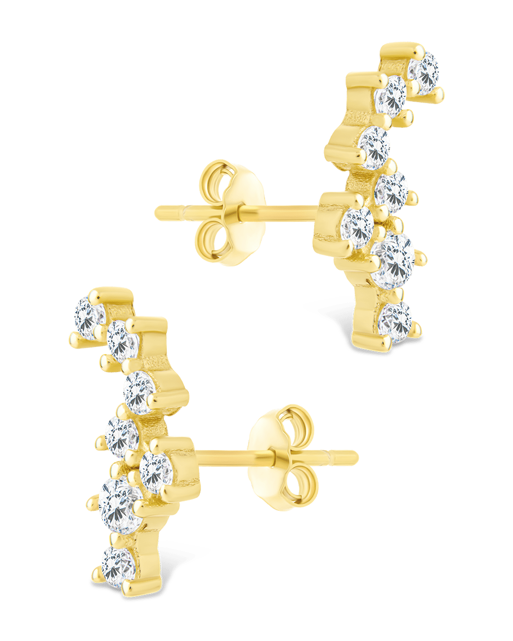 Round Cut Cluster CZ Crawlers