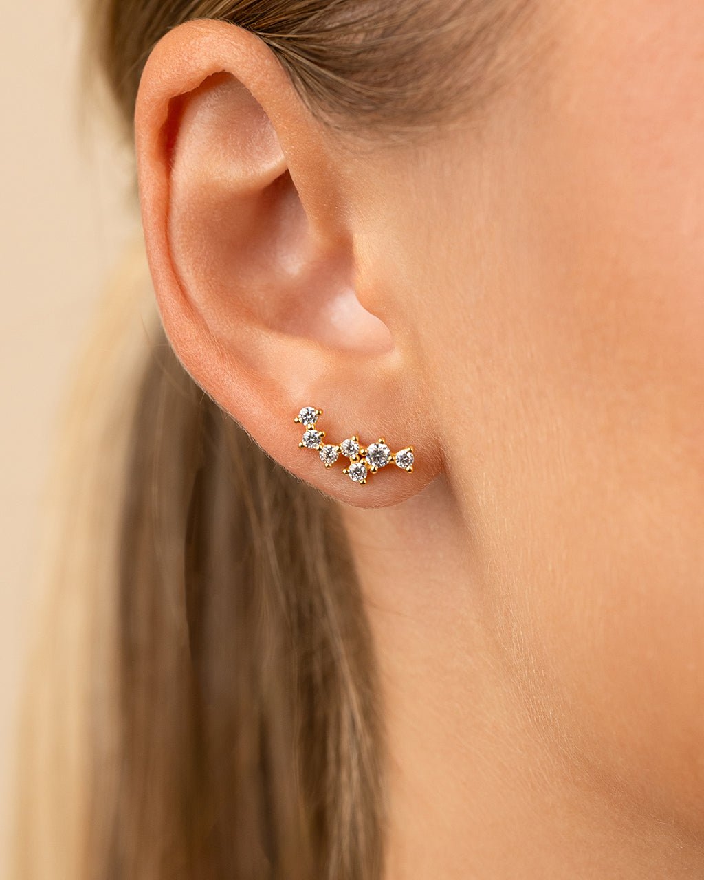 Round Cut Cluster CZ Crawlers