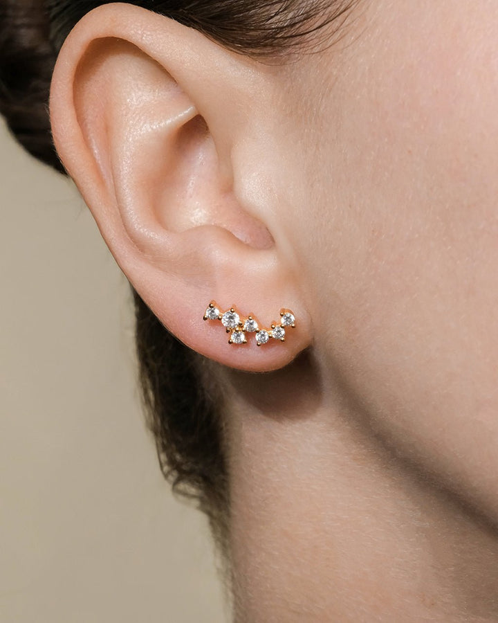 Round Cut Cluster CZ Crawlers