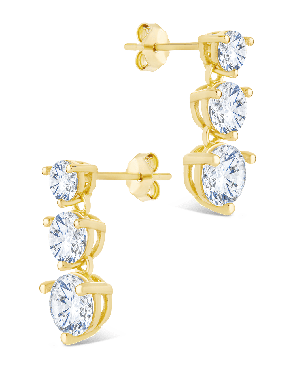 Opaline Brilliant Cut CZ Studs