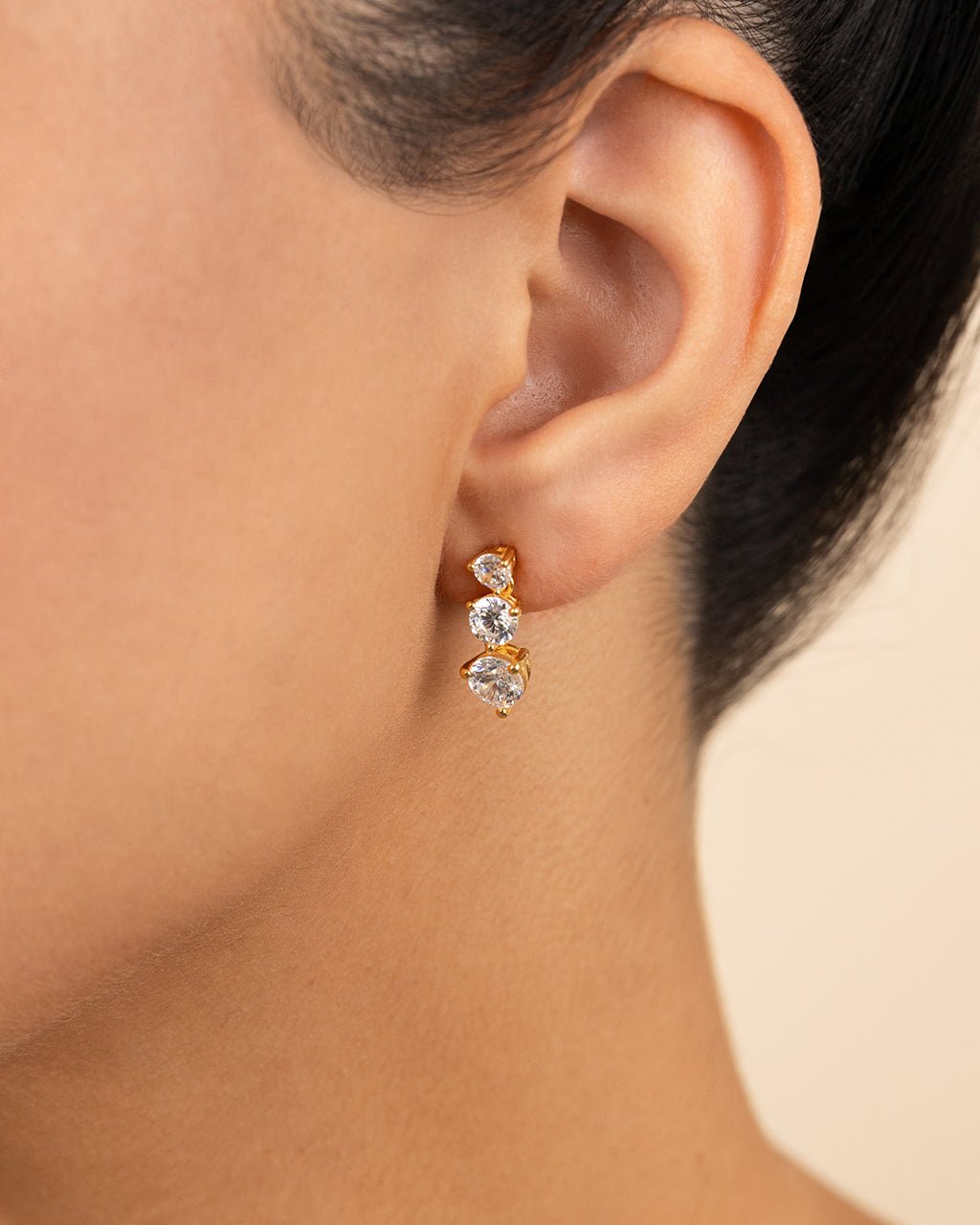Opaline Brilliant Cut CZ Studs