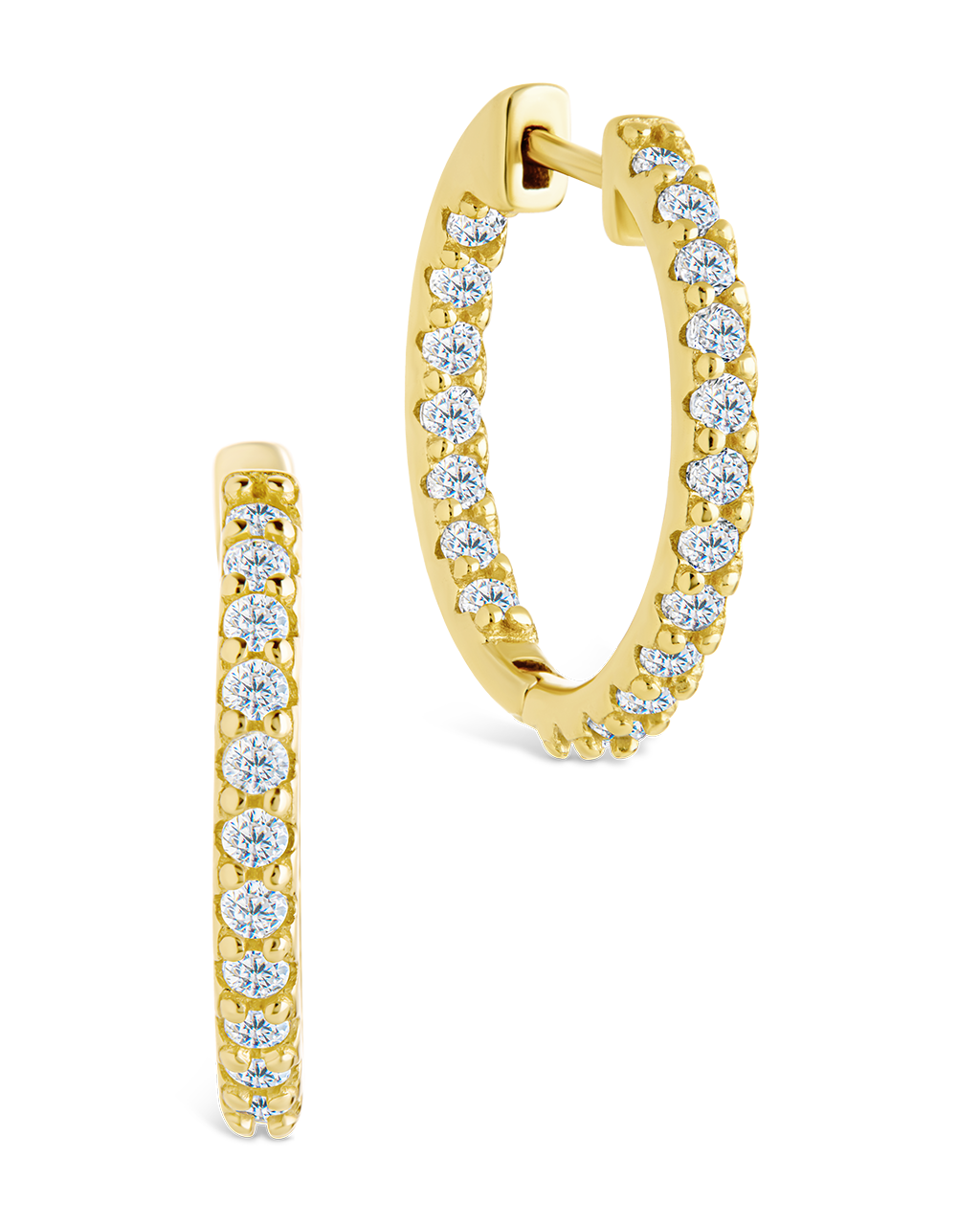 Constance CZ Studded Statement Hoops
