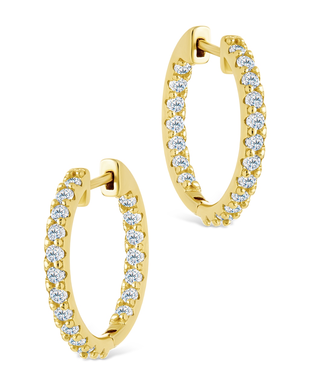 Constance CZ Studded Statement Hoops