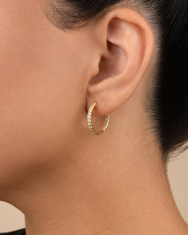 Constance CZ Studded Statement Hoops