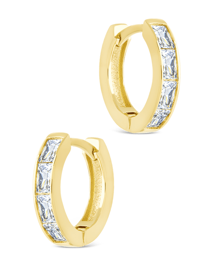 Anwen Emerald Cut CZ Hoops