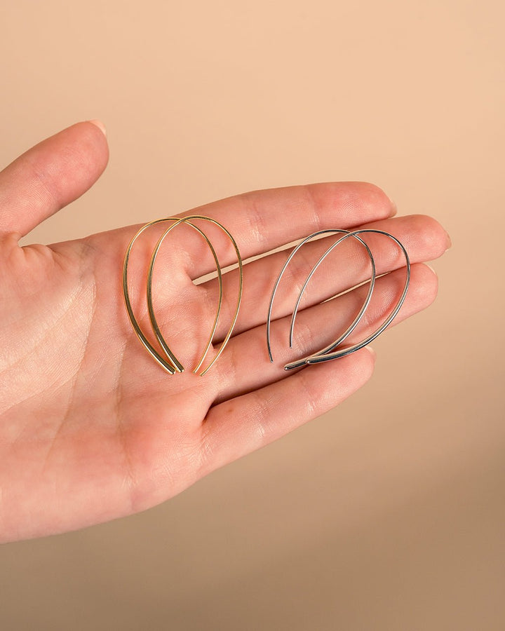 Delicate Threader Hoop Earrings Set of 2