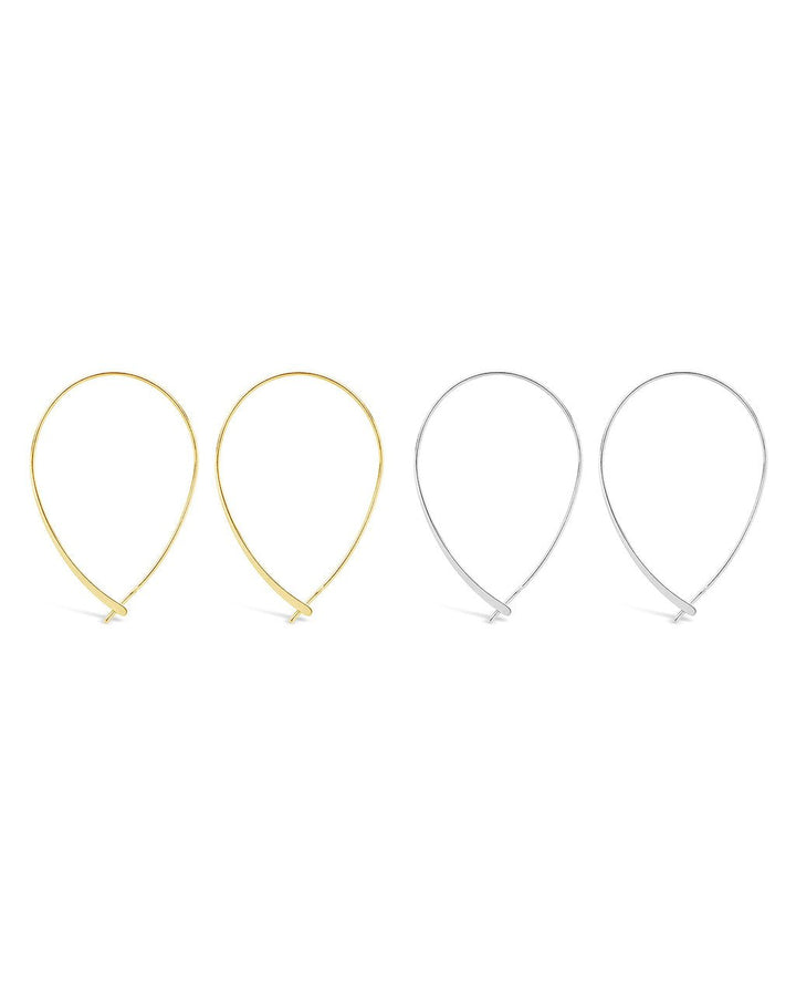 Delicate Threader Hoop Earrings Set of 2