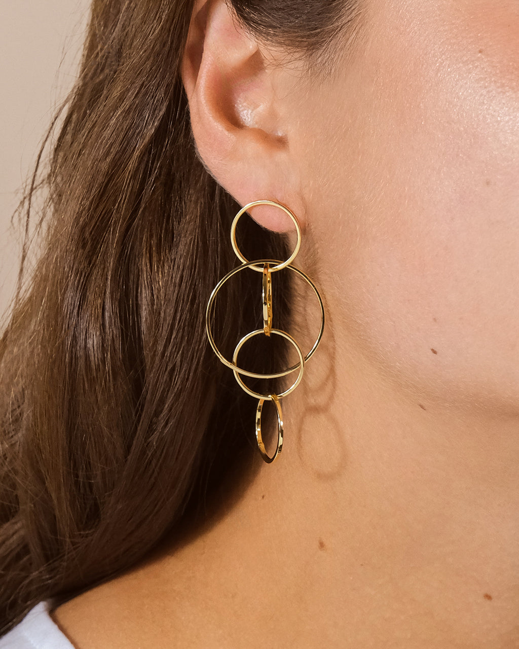 Linked Hoop Drop Earrings by Sterling Forever