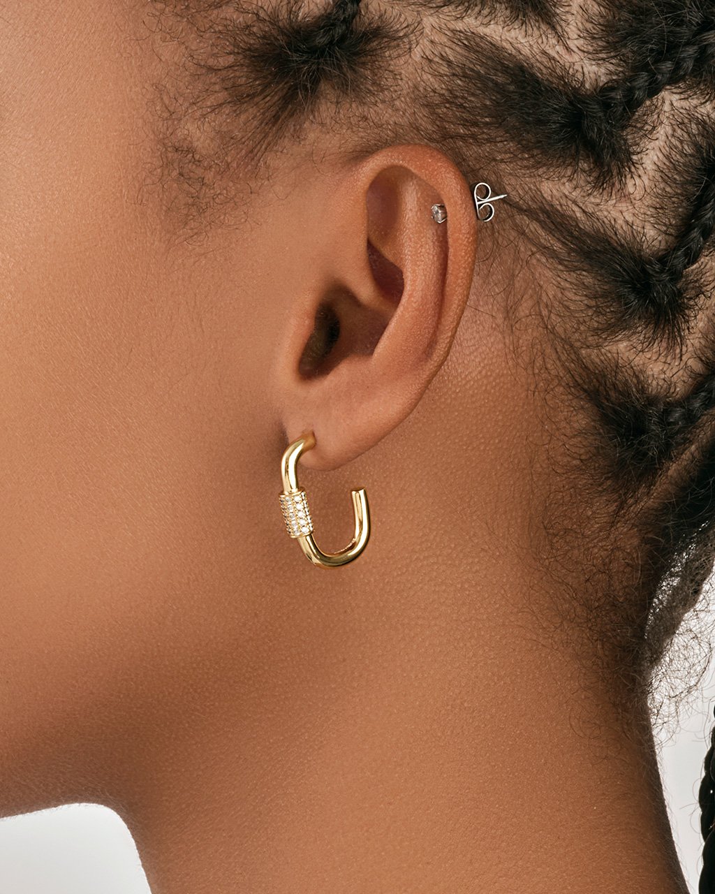 Oval Carabiner Hoops by Sterling Forever
