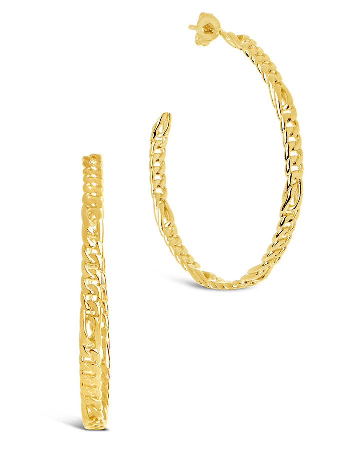 Claudette Chain Hoop Earrings by Sterling Forever