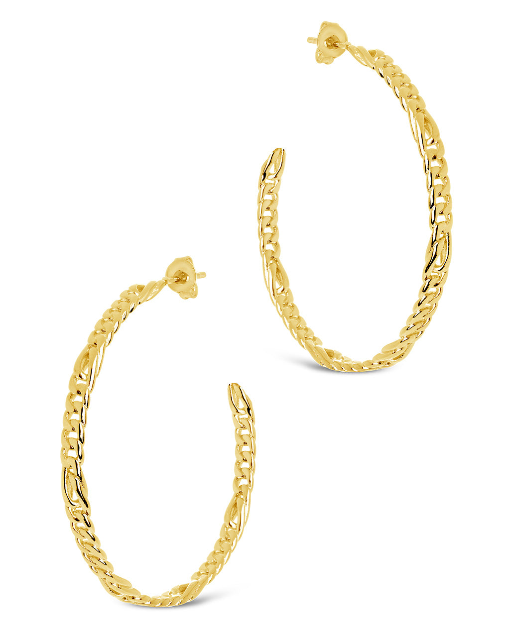 Claudette Chain Hoop Earrings by Sterling Forever