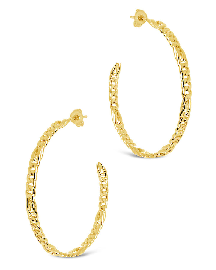 Claudette Chain Hoop Earrings by Sterling Forever