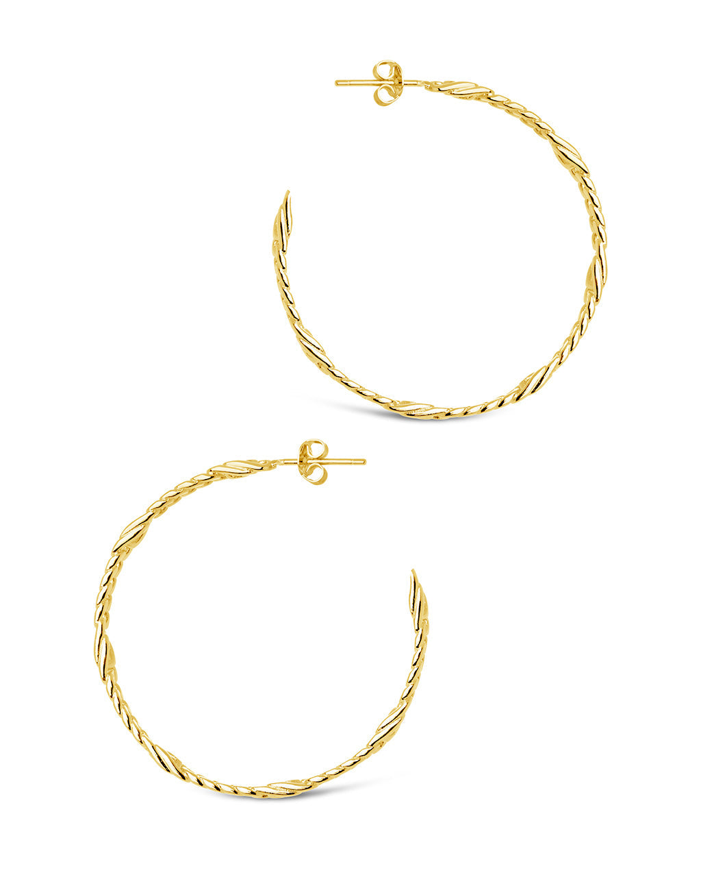 Claudette Chain Hoop Earrings by Sterling Forever