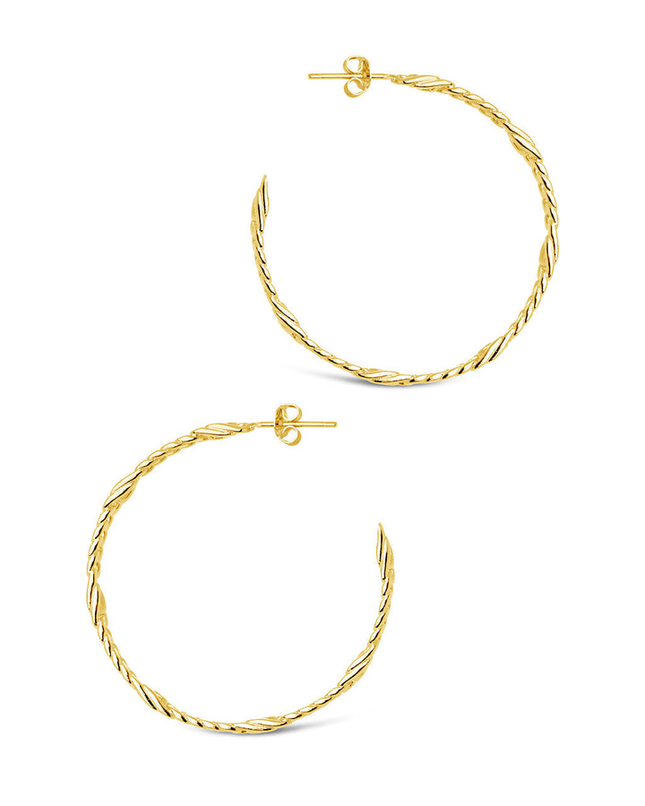 Claudette Chain Hoop Earrings by Sterling Forever