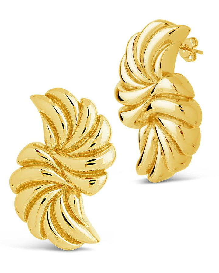 Twisted Croissant Stud Earrings