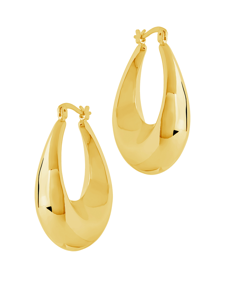 Autumn Elongated Tube Hoop Earrings