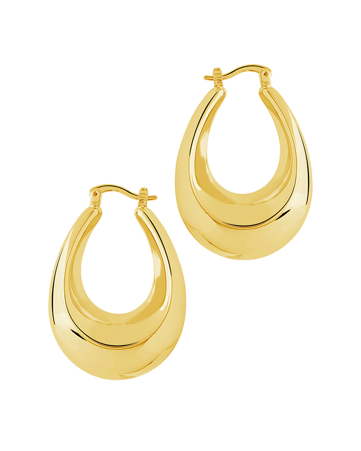 Autumn Elongated Tube Hoop Earrings