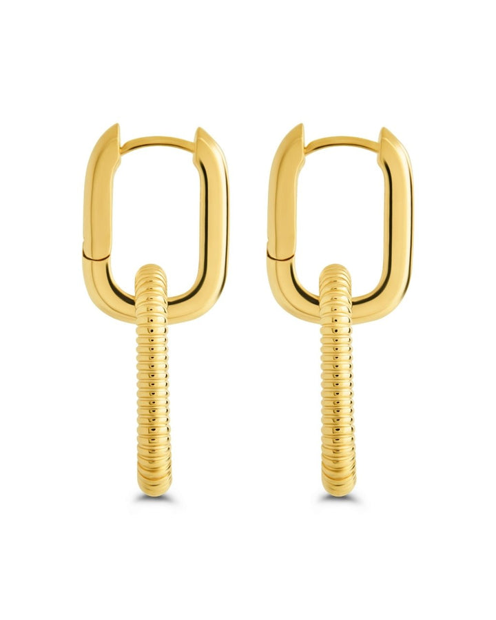 Felicity Textured Chain Link Drop Earrings