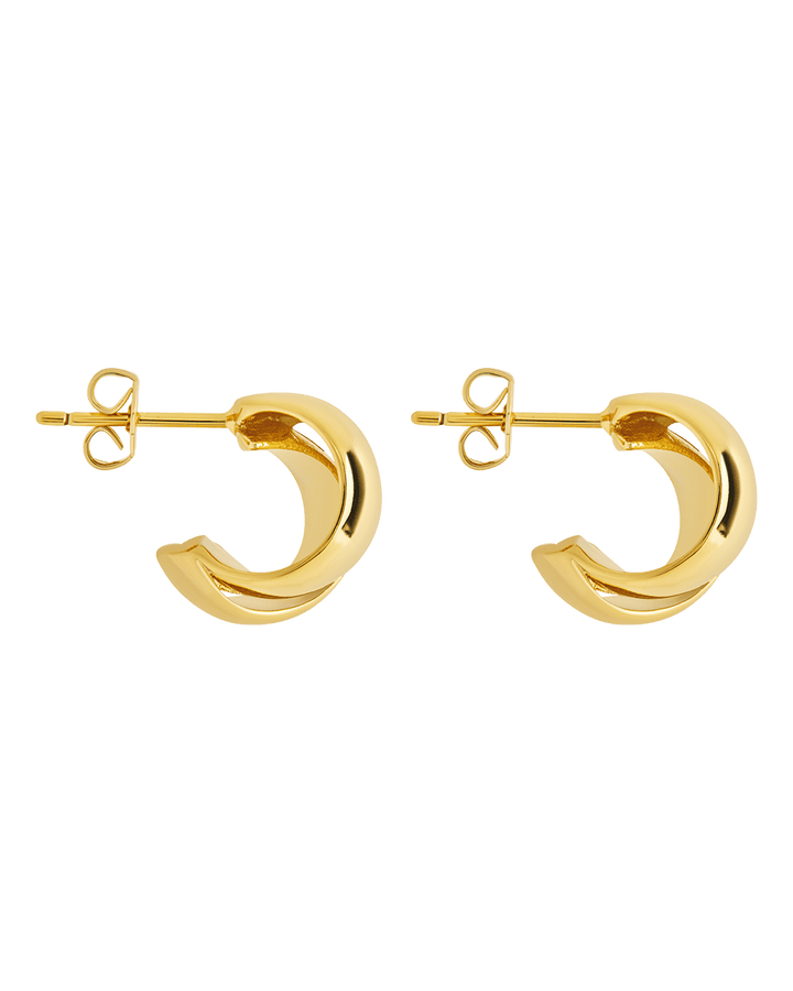 Tamara Double Row Huggie Hoop Earrings