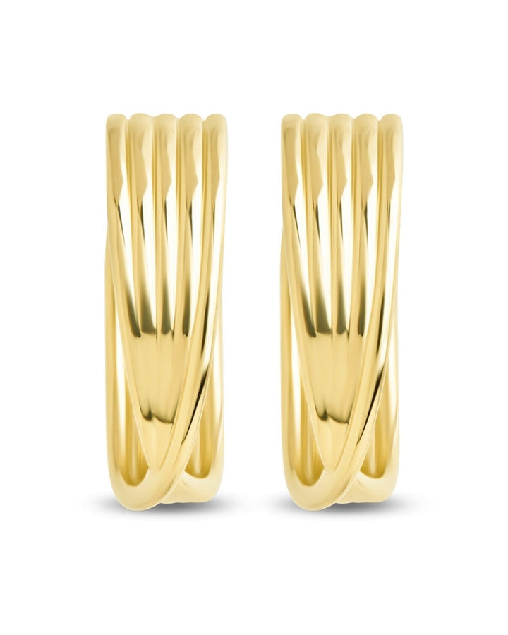 Katya Textured Hoop Earrings