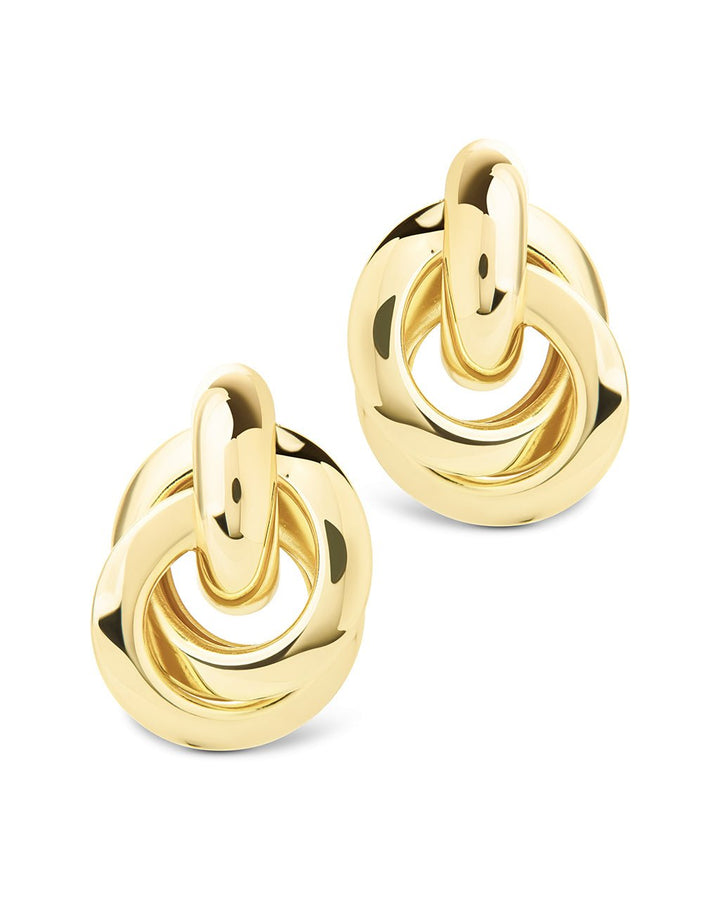 Ashton Layered Door Knocker Stud Earrings